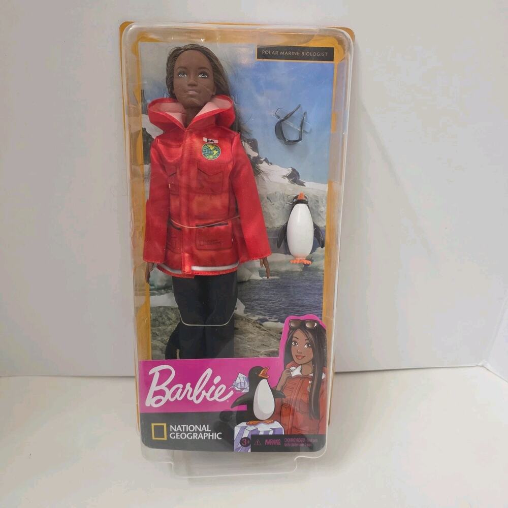 Barbie African American National Geographic Polar Marine Biologist Penguin Doll